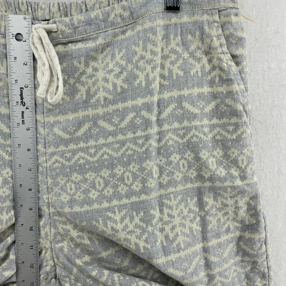 Talbots Pajama Pants Womens L Blue Ivory Snowflake Print Loungewear Pull On - Picture 5 of 10